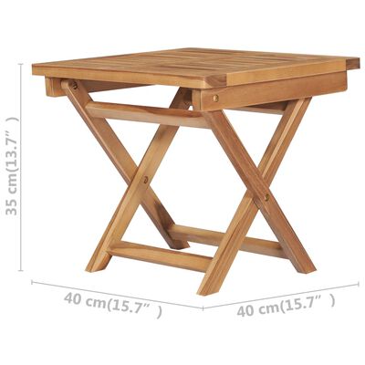 vidaXL 3 Piece Folding Garden Lounge Set Solid Teak Wood