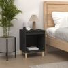 vidaXL Bedside Cabinet Black 40x35x50 cm Engineered Wood
