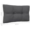 vidaXL 2-Seater Garden Sofa with Cushions Grey Solid Pinewood