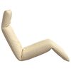 vidaXL Folding Sun lounger Beige 175x54x8.5 cm Oxford Fabric