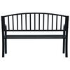 vidaXL Garden Bench Black 120 cm Steel