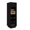 vidaXL Shoe Cabinet Black 30x34x105 cm Solid Wood Pine