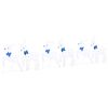 vidaXL LED Reindeers 6 pcs White Fabric