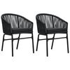 vidaXL 3 Piece Garden Dining Set Black