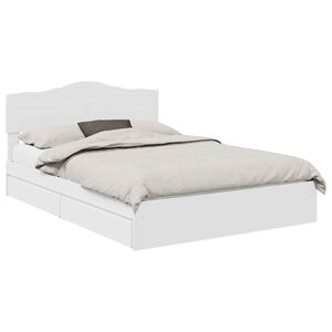 vidaXL Storage Bed with Headboard White 150 x 200 cm Engineered Wood