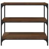 vidaXL Book Cabinet Brown Oak 80x33x70.5 cm Engineered Wood and Steel