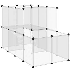 vidaXL Animal Cage | Transparent | PP (Polypropylene), steel | Medium