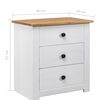 vidaXL Bedside Cabinet White 46x40x57 cm Pinewood Panama Range