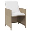 vidaXL Garden Chairs with Cushions 4 pcs Poly Rattan Beige