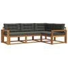 vidaXL Outdoor Sofa Set 4 pcs Natural and Anthracite