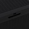 vidaXL Garden Storage Box Black 55.5x43x53 cm Polypropylene