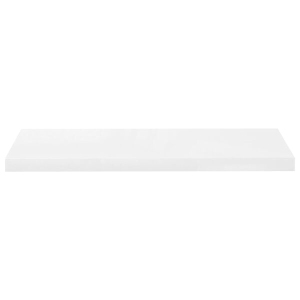 vidaXL Floating Wall Shelf High Gloss White 80x23.5x3.8 cm MDF