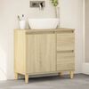 vidaXL Bathroom Cabinet Sonoma Oak 65x33x60 cm Engineered Wood