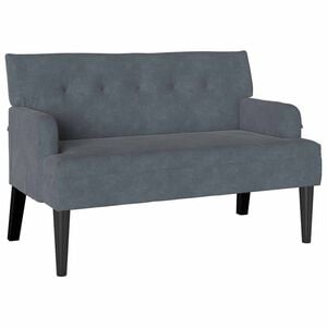 vidaXL Chesterfield Bench Dark Grey 112 x 65.5 x 75 cm Velvet