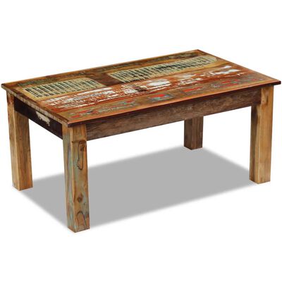 vidaXL Coffee Table Solid Reclaimed Wood 100x60x45 cm