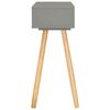 vidaXL Console Table Grey 80x30x72 cm Solid Pinewood