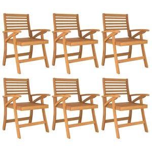 vidaXL Garden Chairs 6 pcs 58x58x87 cm Solid Wood Acacia