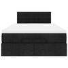 vidaXL Ottoman Bed with Mattress Black King Single Fabric