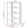 vidaXL 5-Layer Shelves 3 pcs Silver Steel&Engineered Wood