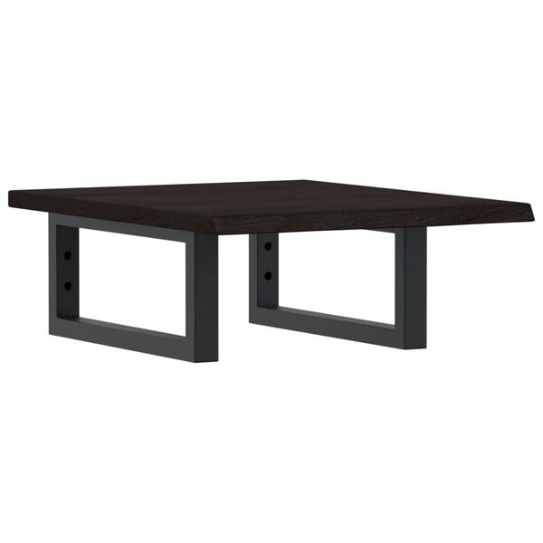 vidaXL Basin Shelf Wall Mounted Steel and Solid Wood Oak