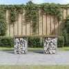 vidaXL Garden Bench Gabion Design 103x31x42 cm Impregnated Wood Pine