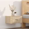 vidaXL Wall-mounted Bedside Cabinets 2 pcs Sonoma Oak 50x36x25 cm