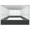 vidaXL Aviary with Extension Silver 1139x307x212 cm Steel