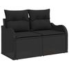 vidaXL Garden Sofa Set 6 pcs Black
