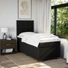 vidaXL Box Spring Bed with Mattress Black King Single Fabric