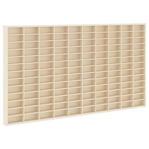 Wall Display Case with Shelf Beige 98 x 4.5 x 55 cm Engineered Wood