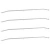 vidaXL Tarpaulin Bracket for Trailers 4 Silver 136-218 cm Aluminum