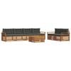 vidaXL Outdoor Sofa Set 7 pcs Natural and Anthracite