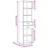 vidaXL Highboard Sonoma Oak 45x42.5x185 cm Engineered Wood