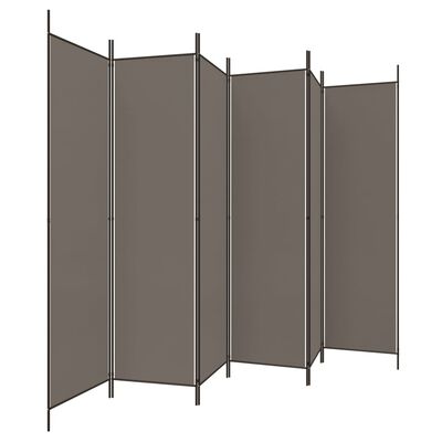 vidaXL 6-Panel Room Divider Anthracite 300x220 cm Fabric