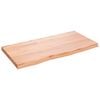 vidaXL Bathroom Countertop Light Brown 80x40x(2-4) cm Solid Wood