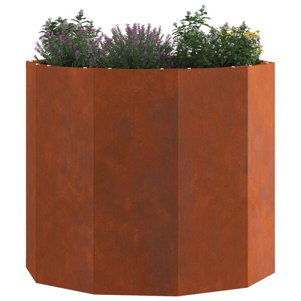 vidaXL Planter Rusty 60 x 60 x 50 cm Weathering Steel