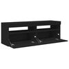 vidaXL TV Cabinet with LED Lights Black 120x35x40 cm