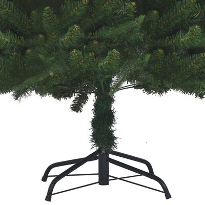 vidaXL Artificial Christmas Tree LEDs&Ball Set Green 240 cm PVC&PE