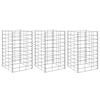 vidaXL Gabion Raised Bed | Silver | Iron | 30x30x50 cm | Heavy Weight Endurance