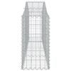 vidaXL Arched Gabion Baskets 50 pcs 200x30x60/80 cm Galvanised Iron