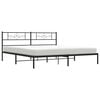 vidaXL Metal Bed Frame without Mattress with Headboard Black 180x200cm