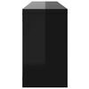 vidaXL Wall Cube Shelf 6 pcs High Gloss Black 80x15x26.5cm Engineered Wood