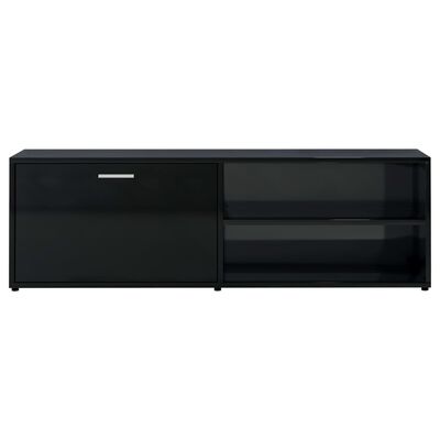 vidaXL TV Cabinet High Gloss Black 120x34x37 cm Engineered Wood