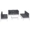 vidaXL 7 Piece Garden Lounge Set with Cushions Solid Pinewood