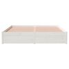 vidaXL Bed Frame without Mattress White Solid Wood 150x200 cm King Size King Size