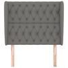 vidaXL Headboard with Ears Dark Grey 103 cm Fabric