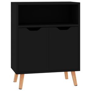 vidaXL Sideboard | Black | Engineered wood | Small | Sideboard | Rectangular