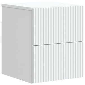 vidaXL Wall-Mounted Bedside Cabinet White 33 x 34.5 x 40 cm