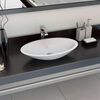 vidaXL Wash Basin 59.3x35.1x10.7 cm Mineral Cast/Marble Cast White