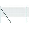 vidaXL Welded Wire Fence Ground Fix 25 x 0.5 m PVC-Coated Steel Green